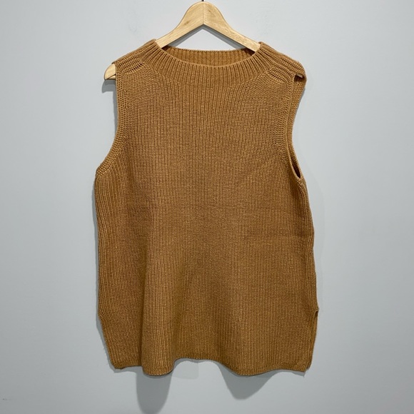 Soft Surroundings Martina Sweater size large natural tan color sleeveless NEW - Picture 1 of 14